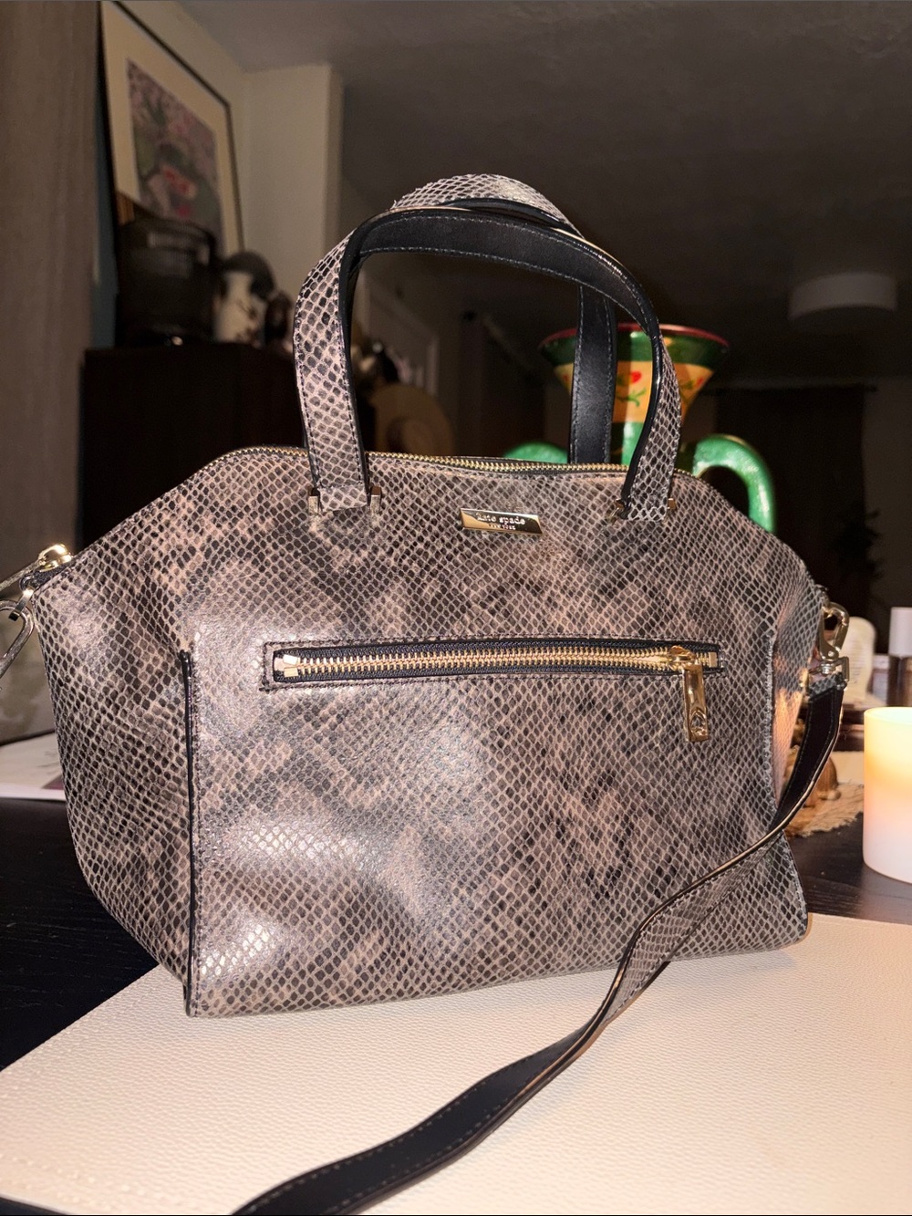 KATE SPADE Parliament Square bag - Snake embossed leather